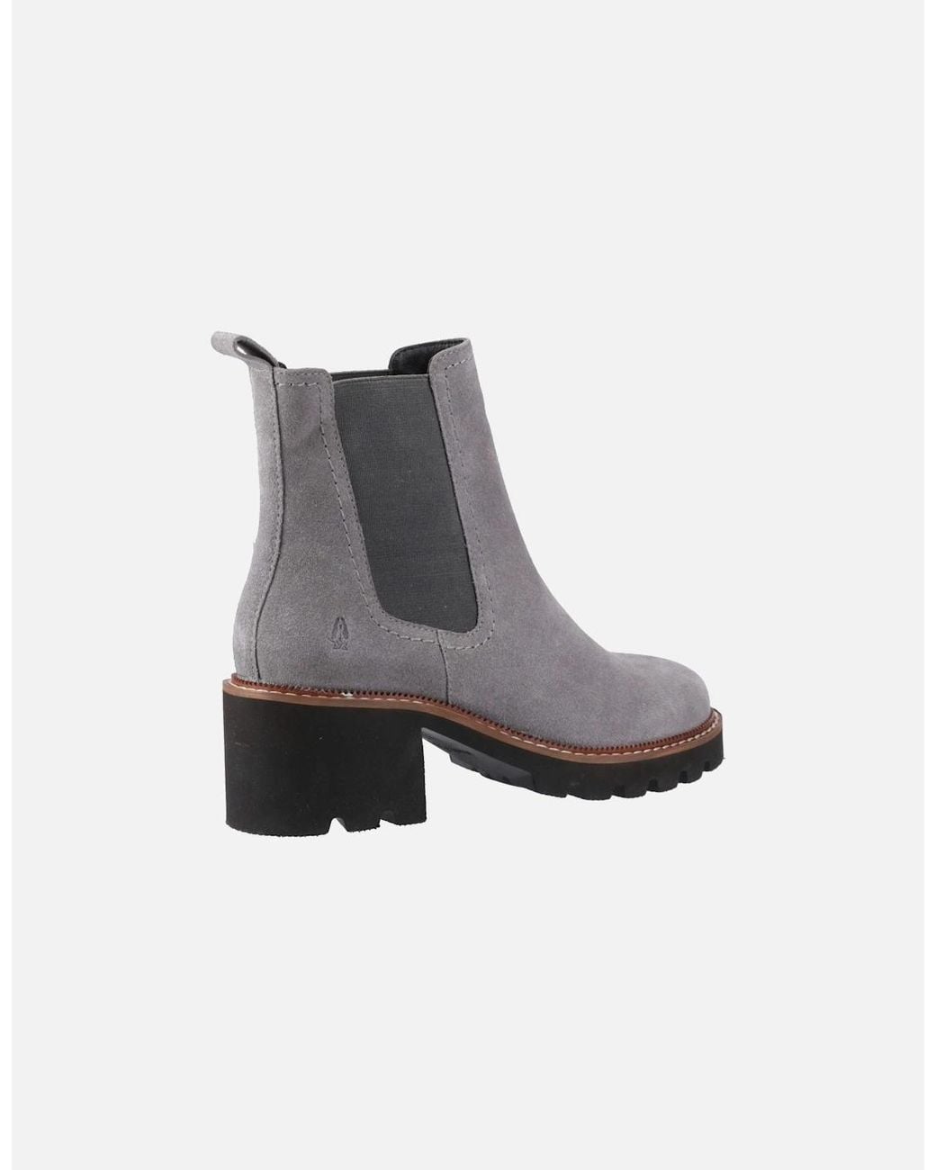 Hush Puppies Gray Gaia Leather Heeled Chelsea Boots