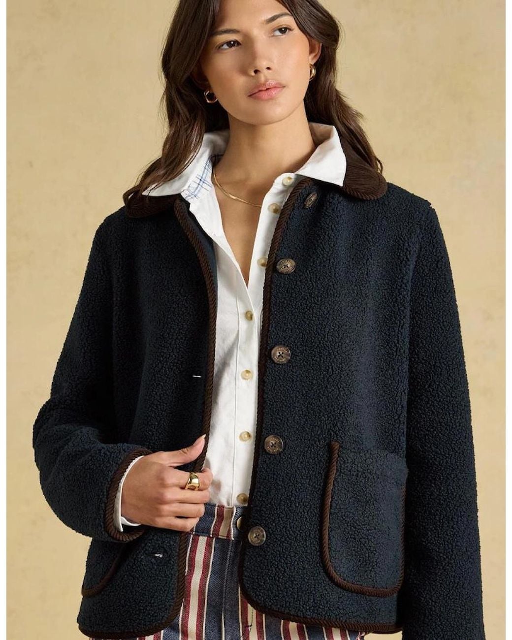 Joules Blue Sadie Short Track Jackets