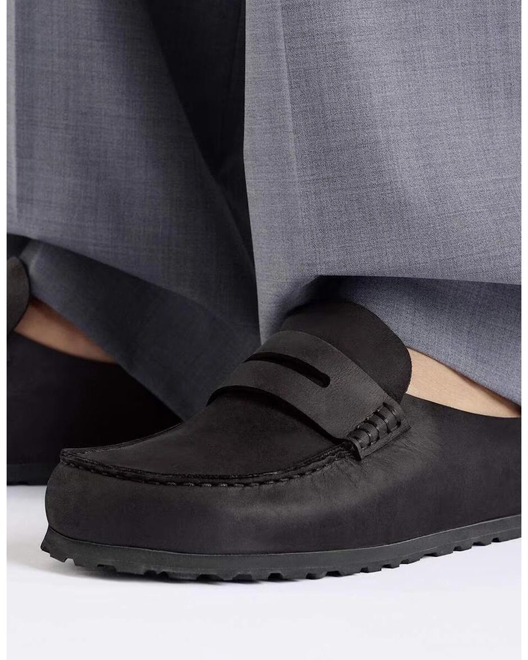 Birkenstock Black Naples Wrapped Leather for men