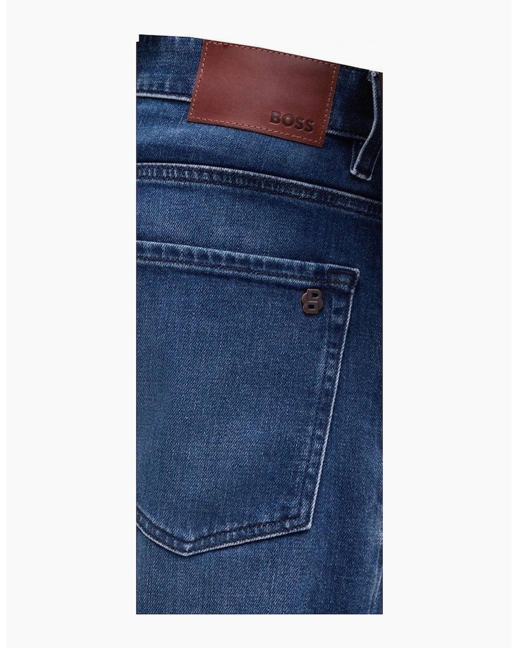 Boss Blue Regular Fit Maine Denim Jeans for men