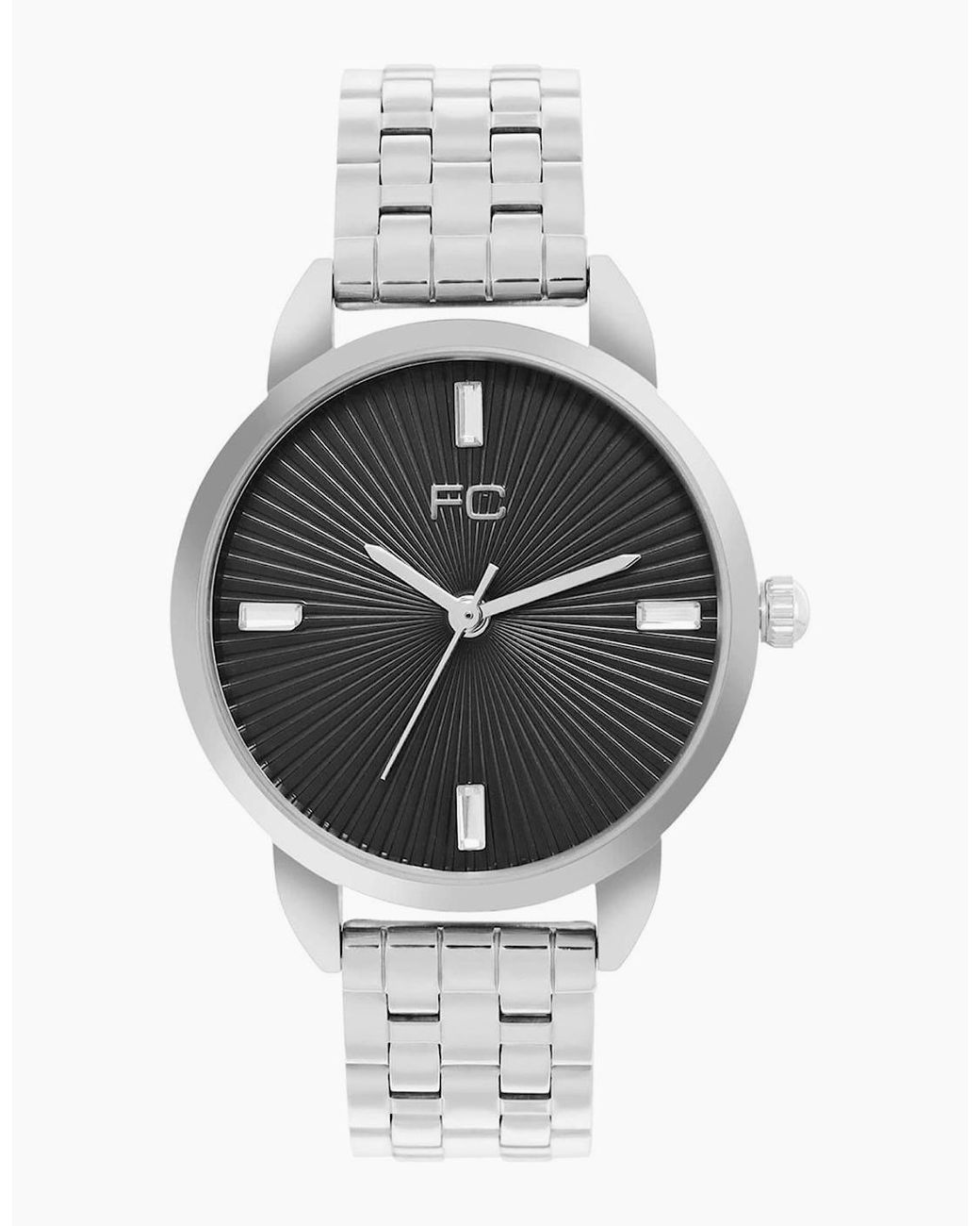 French Connection Gray Connection Case Round Shape Strap Quartz Watch