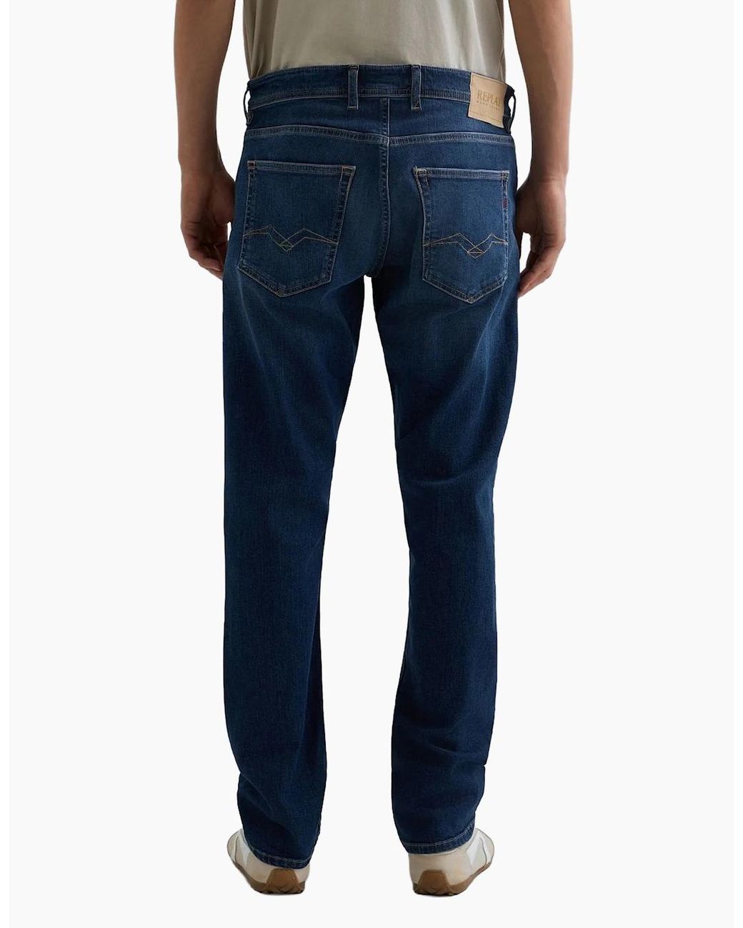 Replay Blue Glover Dna 573 Straight Fit Jean Deep for men