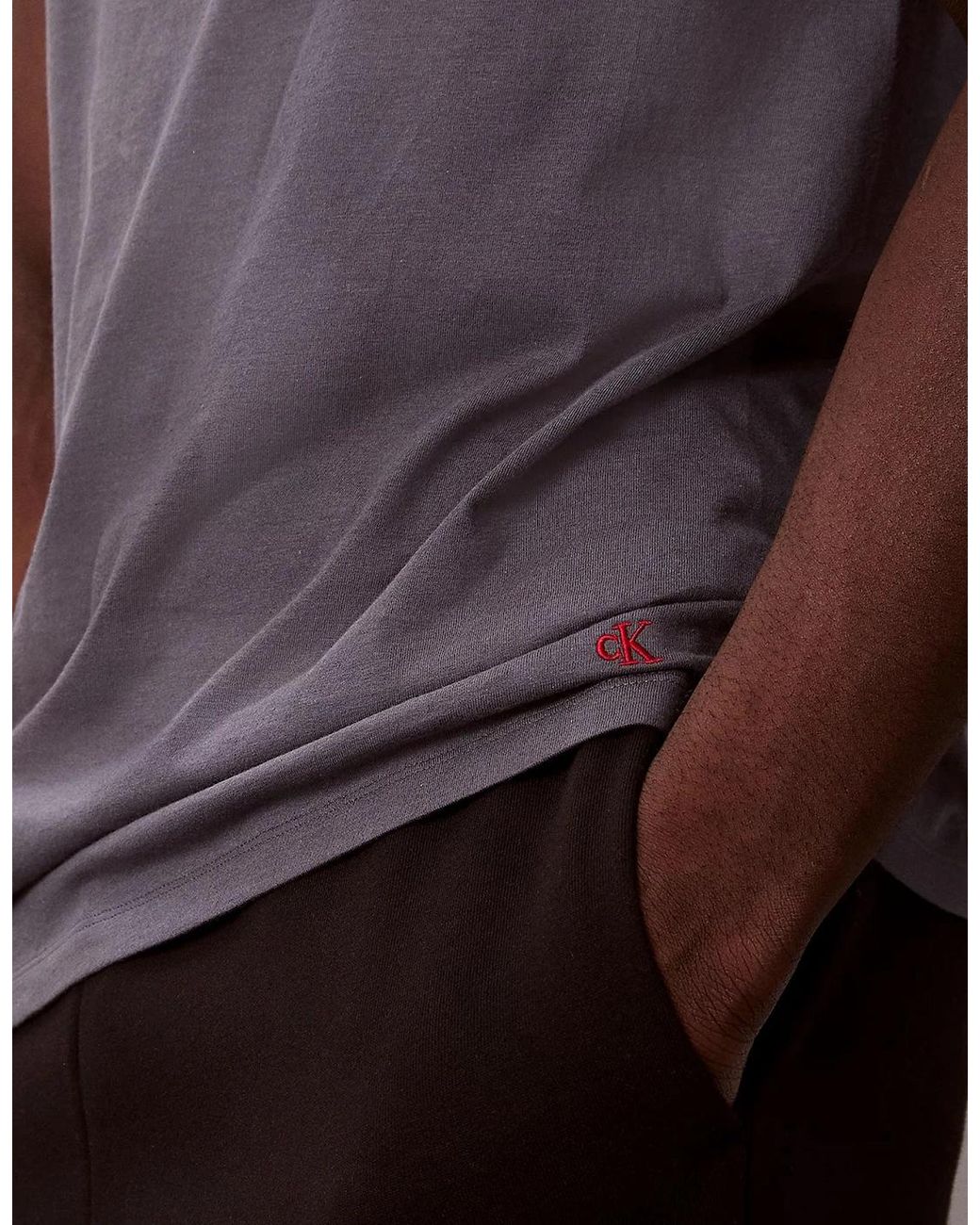 Calvin Klein Crew Neck 3 Pack T-Shirts & Tank Tops Multicoloured for men