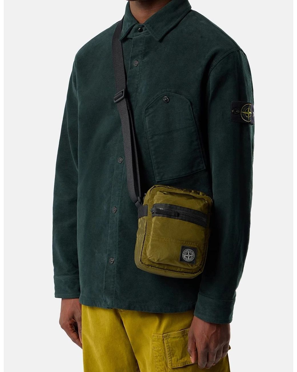 Stone Island Green Cross Bodybag 9200015 for men