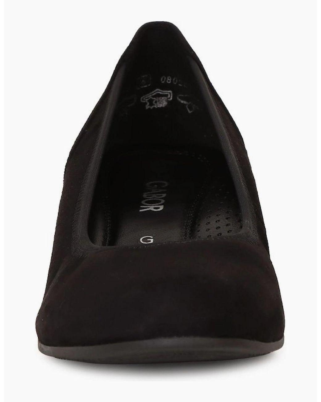 Gabor Black Chester Court Shoes