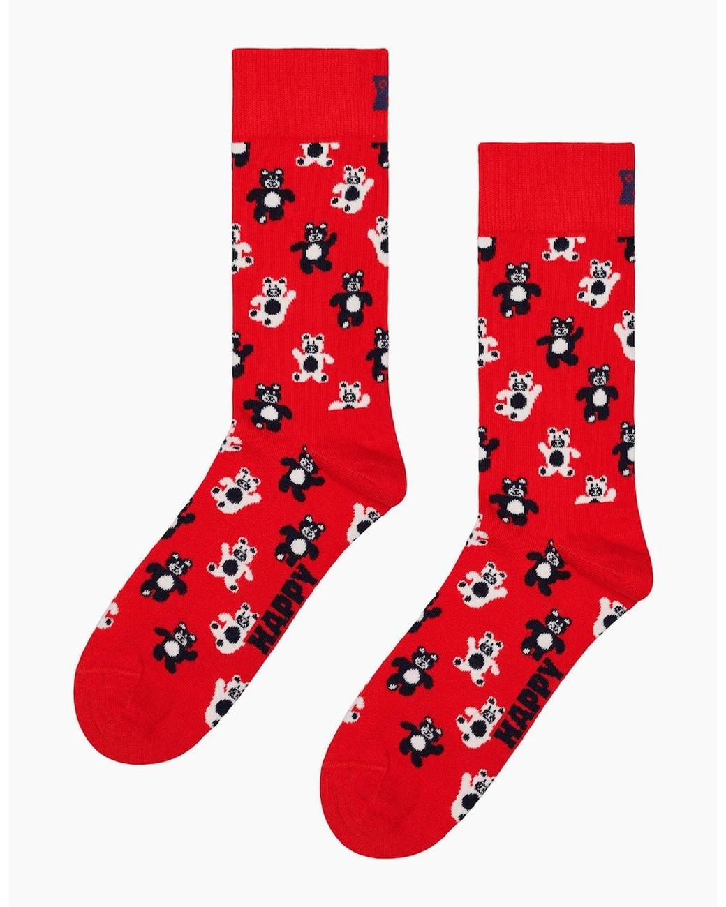 Happy Socks Red Teddy Bear Socks
