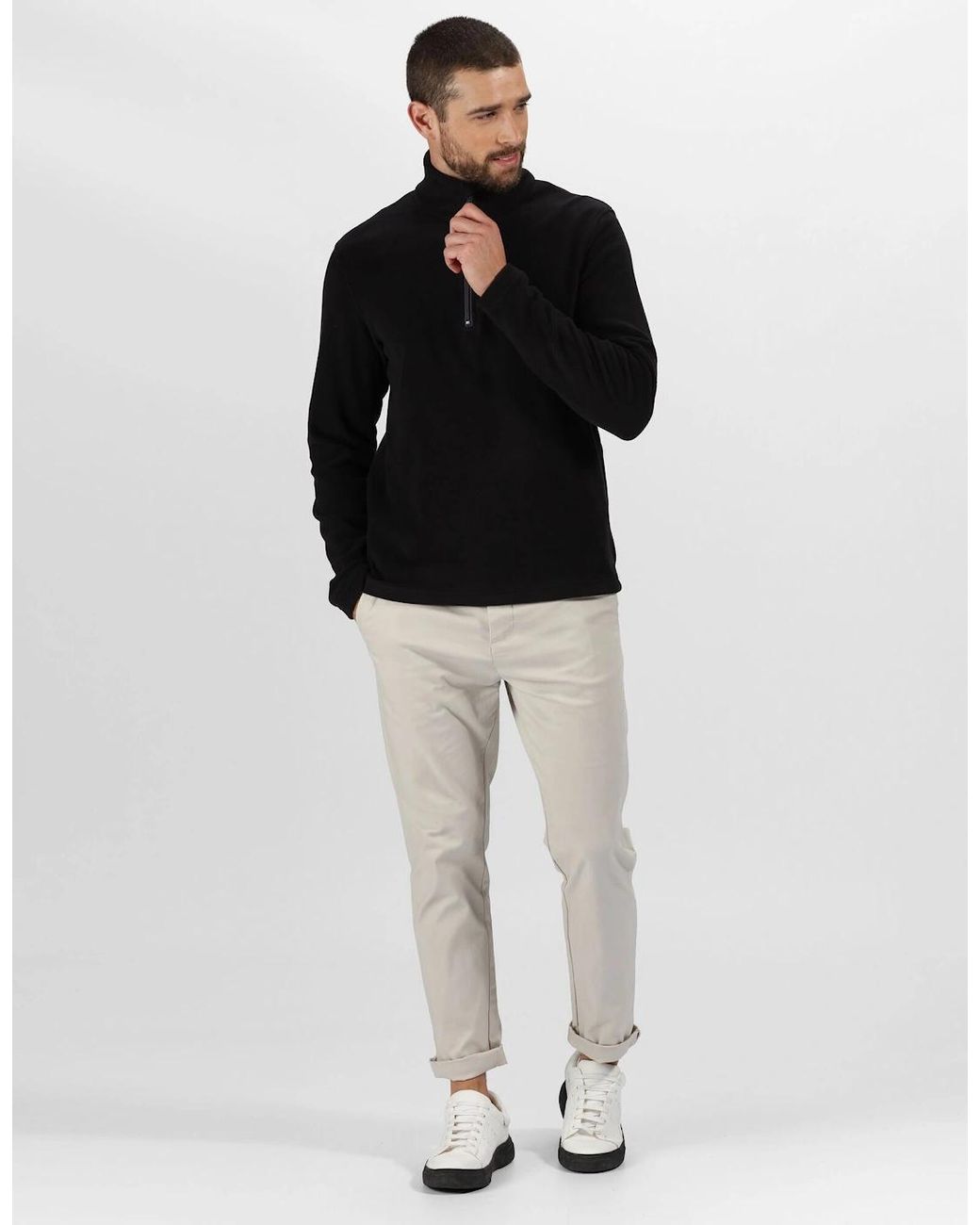 Regatta Black Professional Recycled Half Zip Fleece for men