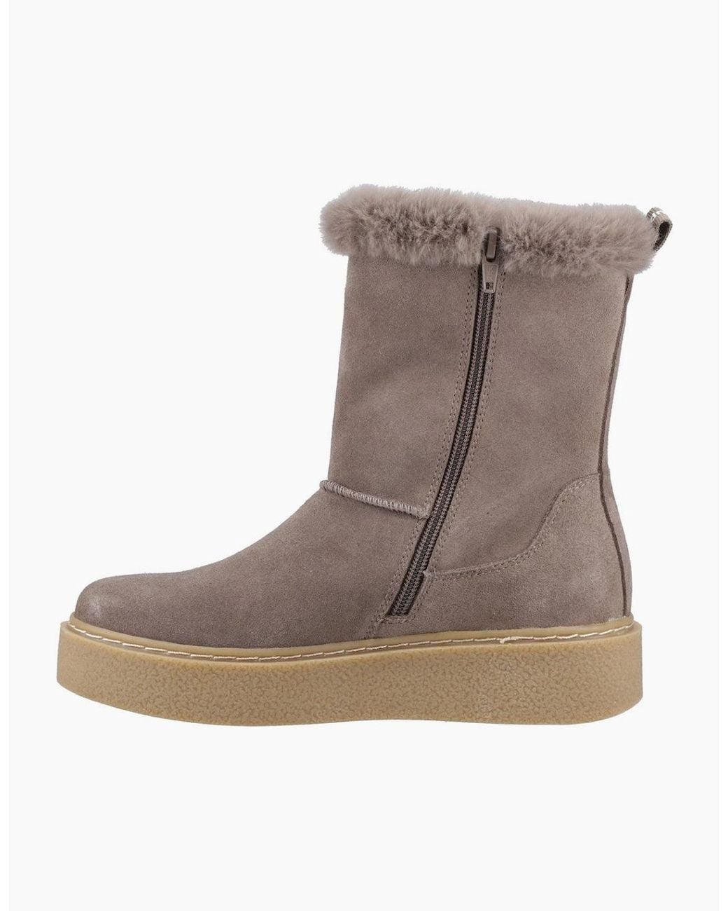 Hush Puppies Brown Becca Mid Boot Mid Calf Boots Taupe