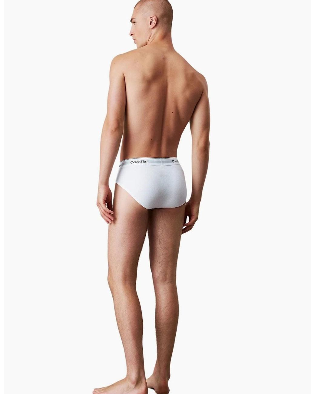 Calvin Klein White 3-Pack Icon Cotton Stretch Briefs for men
