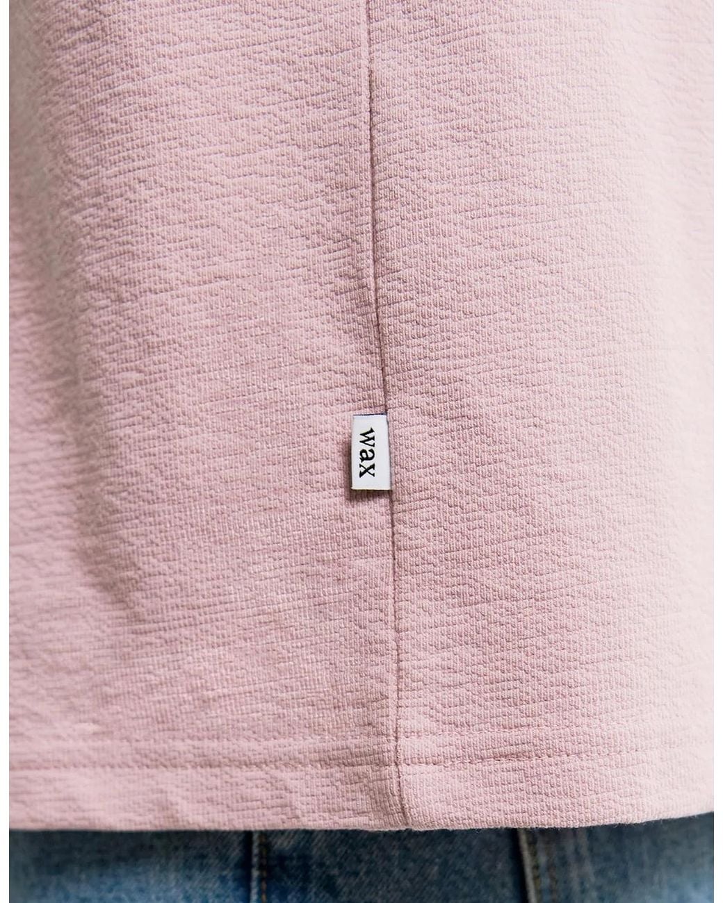 Wax London Pink Dean Jolt Slub T-Shirt for men