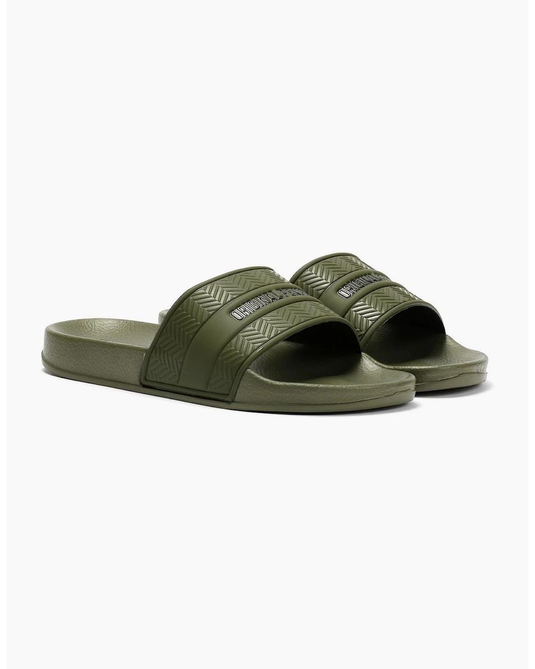 Original Penguin Green Penguin Paradise Khaki Slides for men