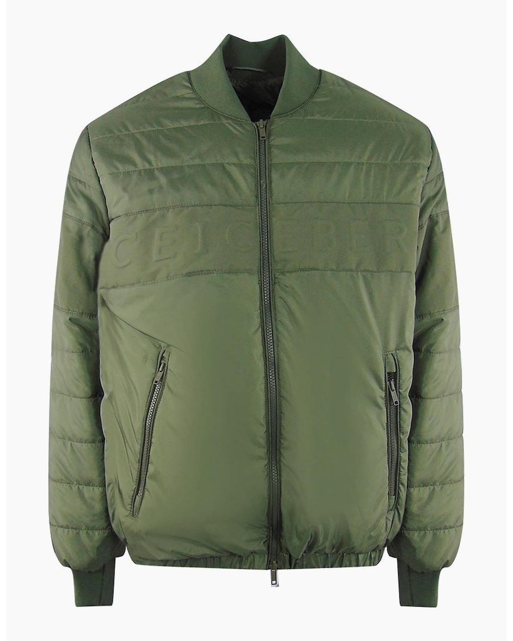 Iceberg Green Ice Padded Bomber Jacket