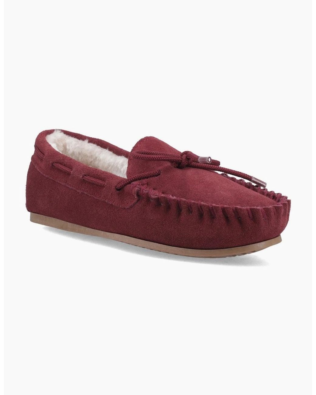 Hush Puppies Red Allie Moccasins Wine