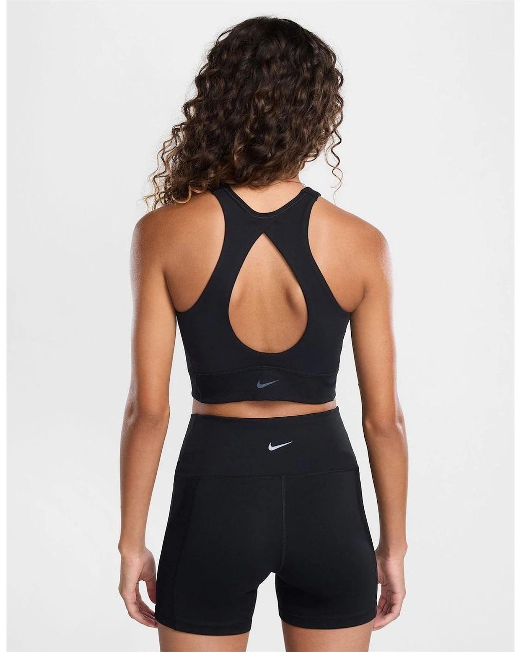 Nike Blue Twist High Neck Sports Bra