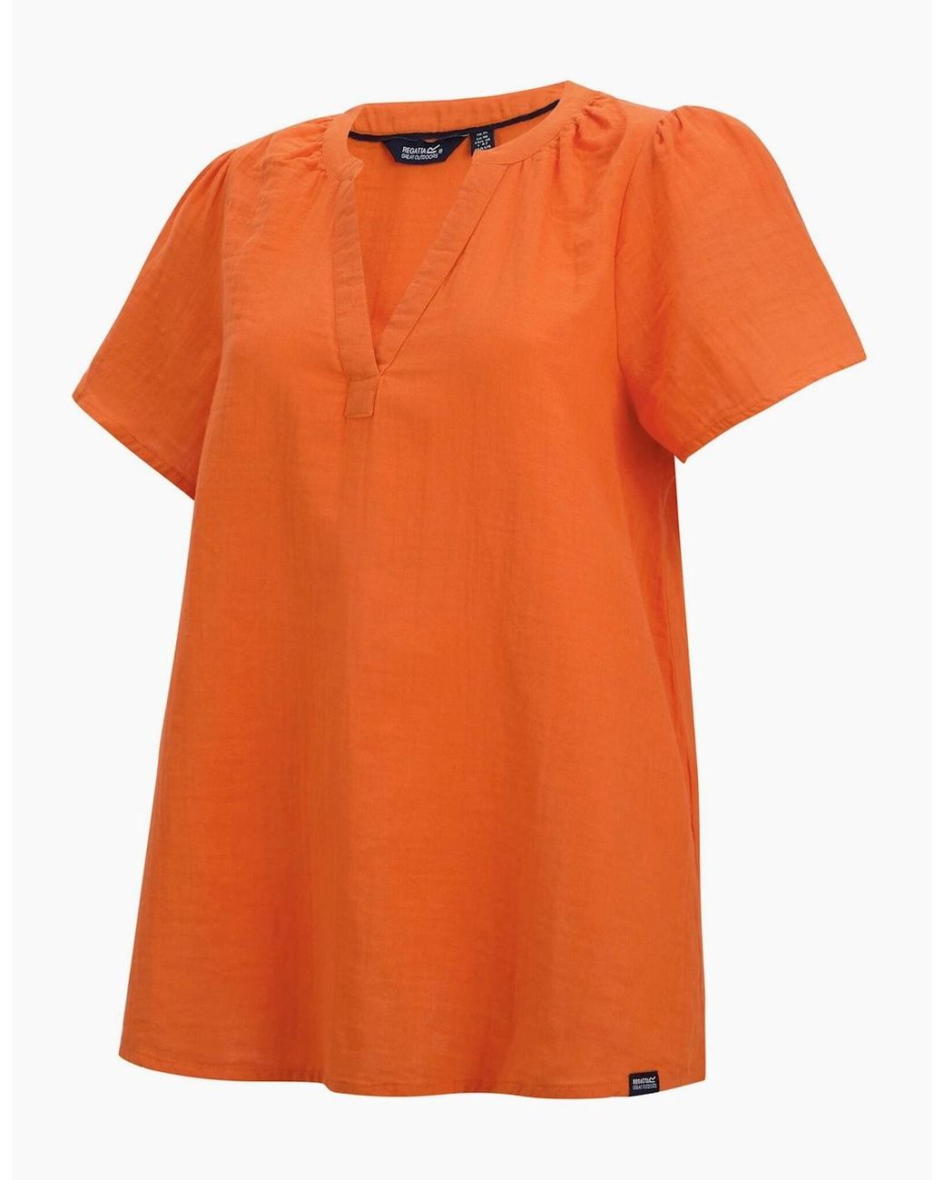 Regatta Orange Ladies Selen Short-Sleeved Shirt