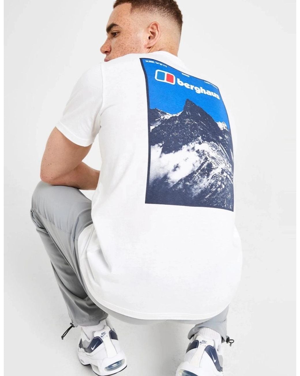 Berghaus Blue Threshold Peak Mountain Graphic T Shirt for men