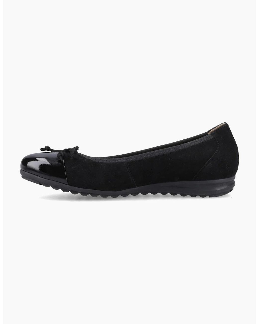 Hush Puppies Black Laurie Toe Cap Ballerinas