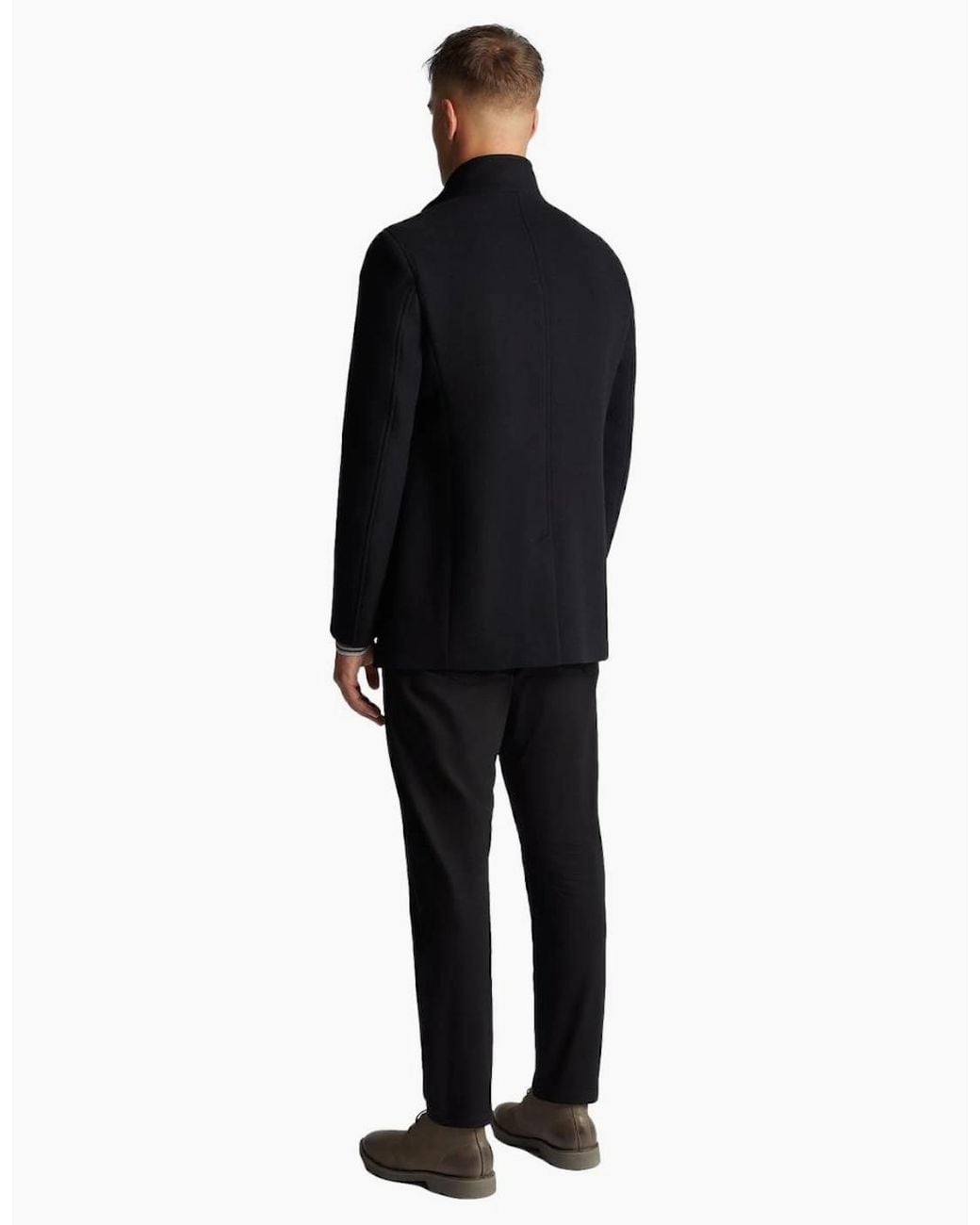 Remus Uomo Black Jonah Overcoat 00 for men