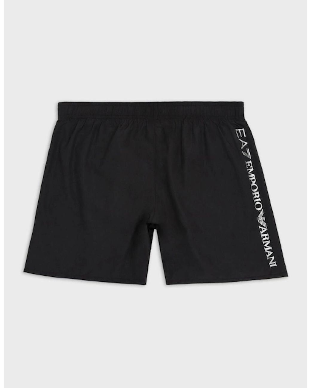 EA7 Black Stretch Swim Shorts for men