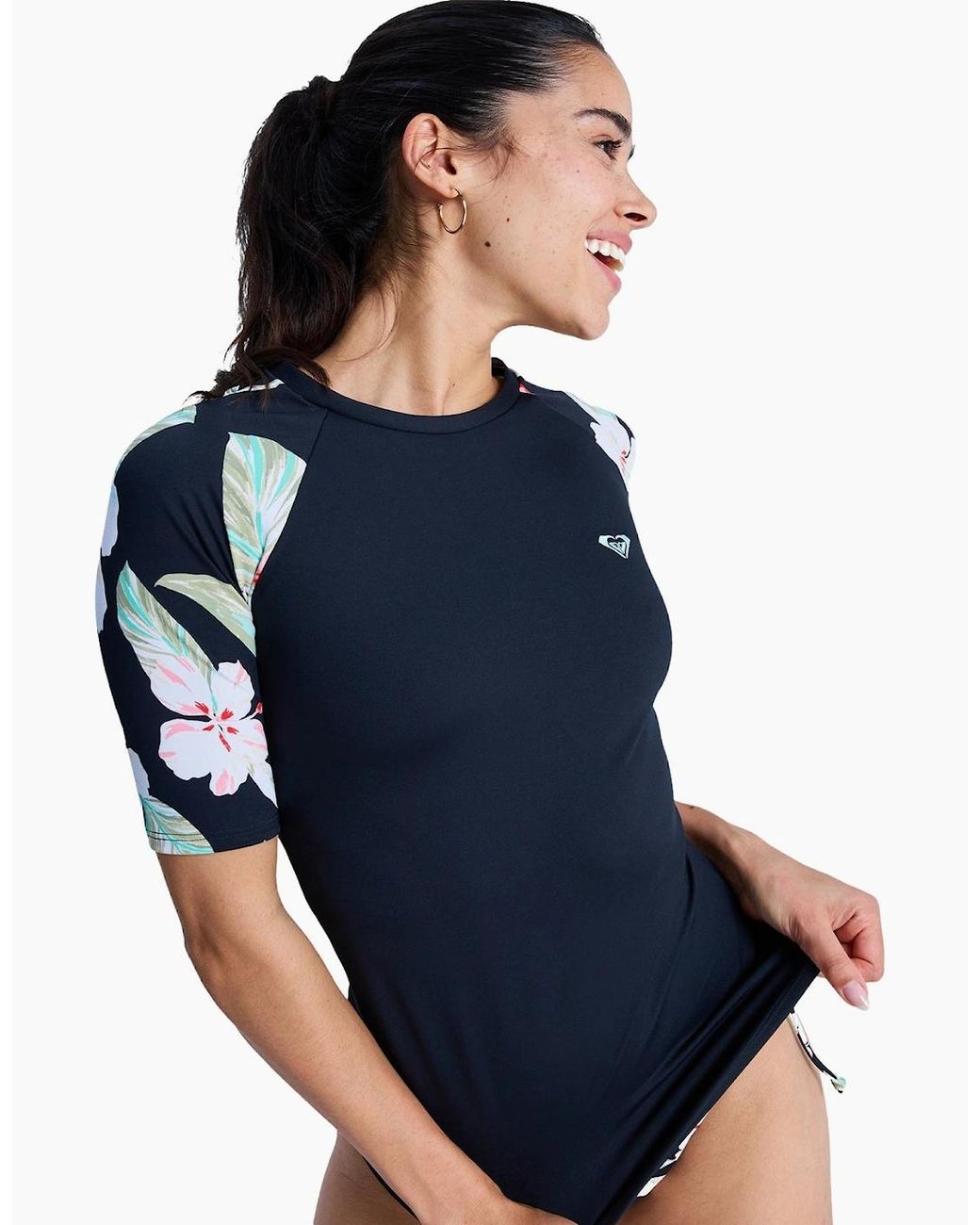 Roxy Blue The Classic Short Sleeve Rash Vest