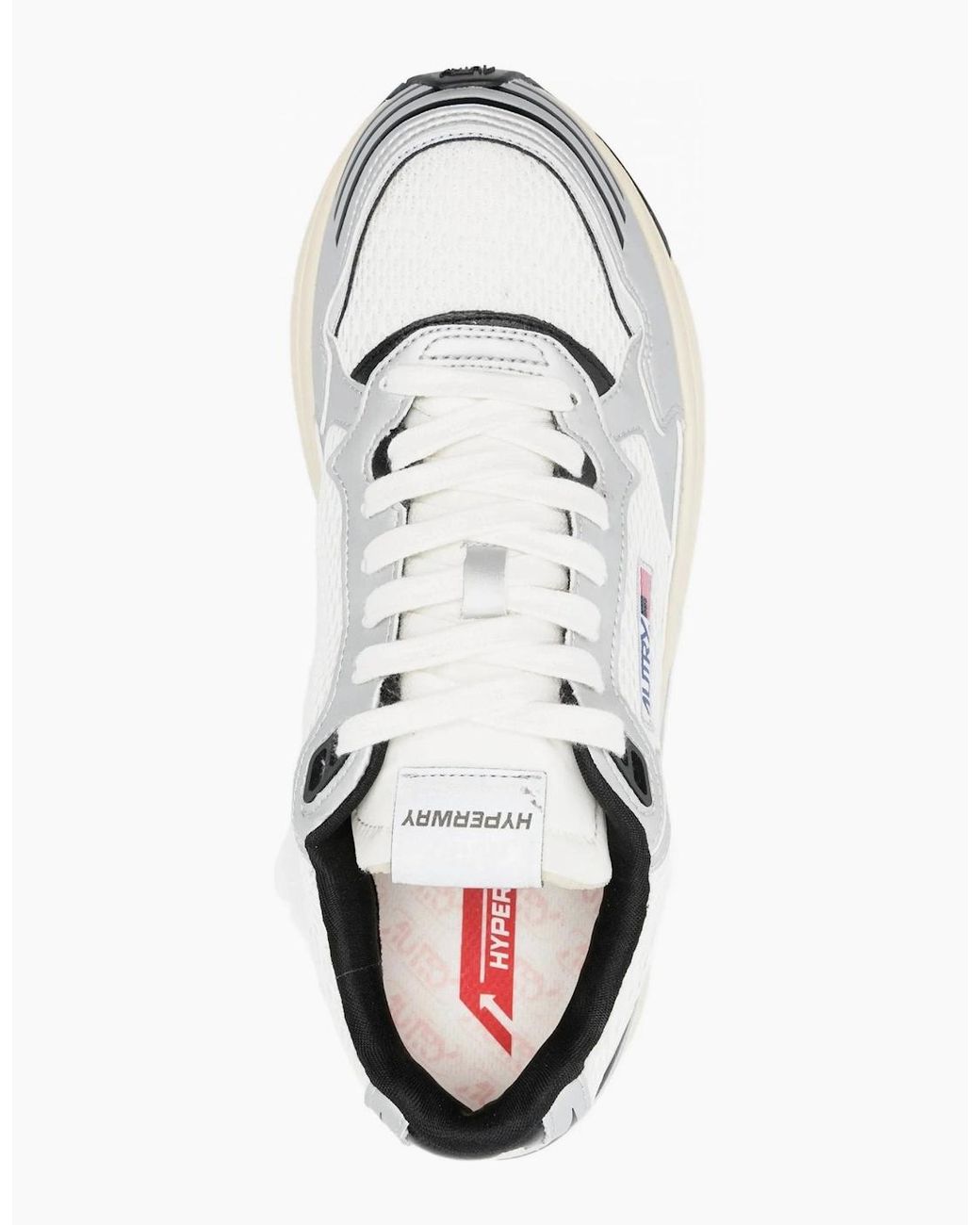 Autry White Lace-Up Casual Sneakers for men