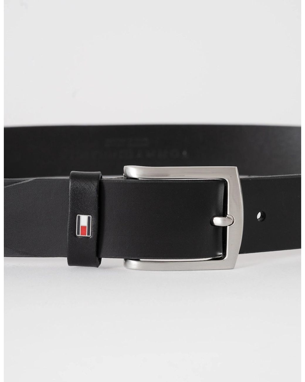 Tommy Hilfiger Black Denton Belt 3.5Cm for men