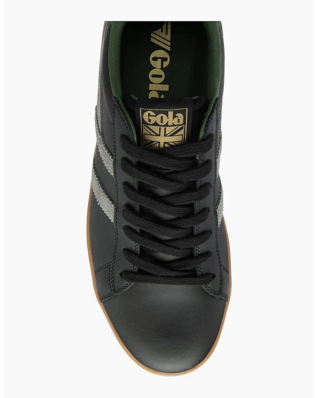 Gola Black Equipe Ii Leather Trainers for men