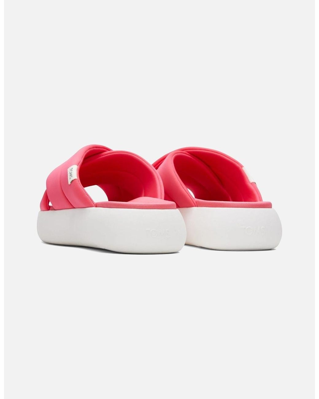 TOMS Pink Alpargata Mallow Crossover Polyester Blend Slides