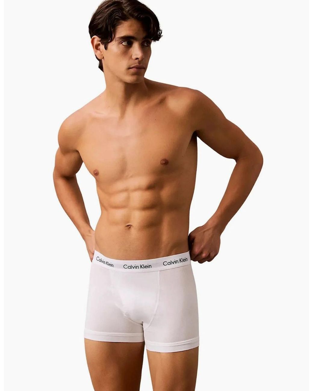 Calvin Klein Gray 3-Pack Icon Cotton Stretch 'Relaxed Dart' Boxer Trunks for men