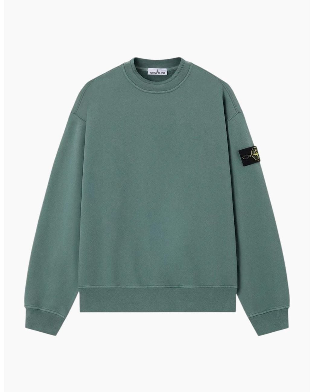 Stone Island Green Organic Cotton Sweatshirt for men