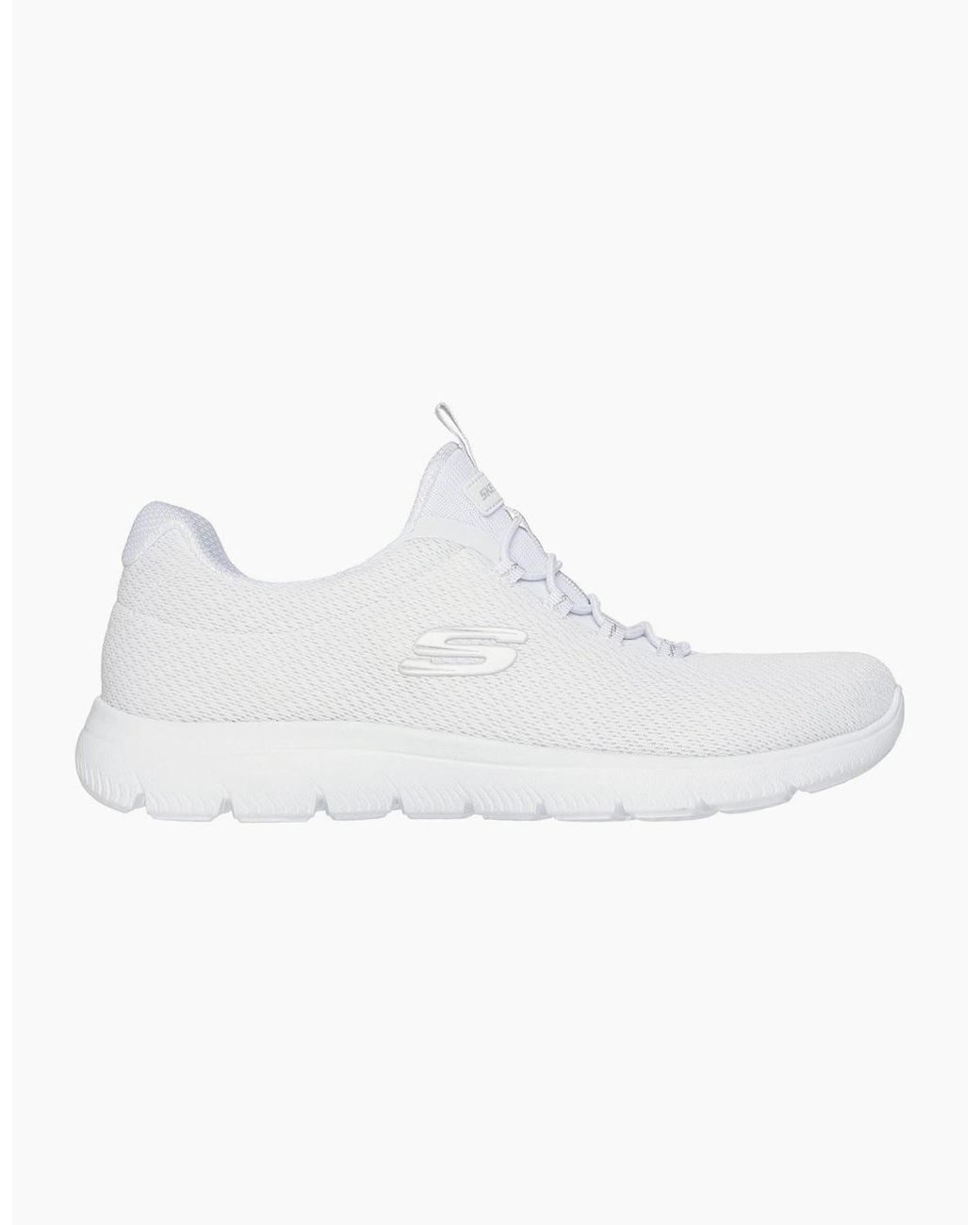 Skechers White Summits Summer Blush Textile Trainers