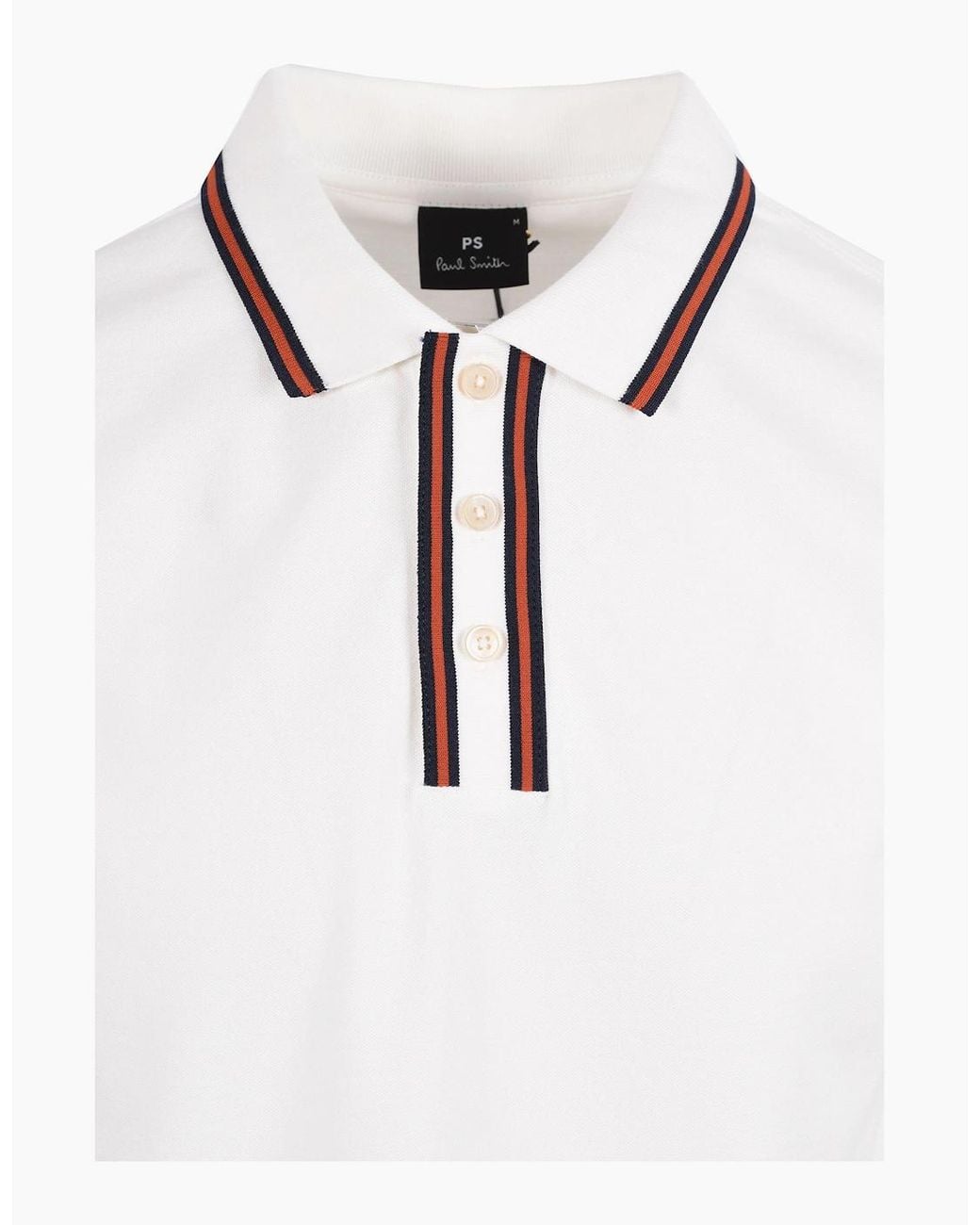 Paul Smith White Reg Fit Polo Shirt for men