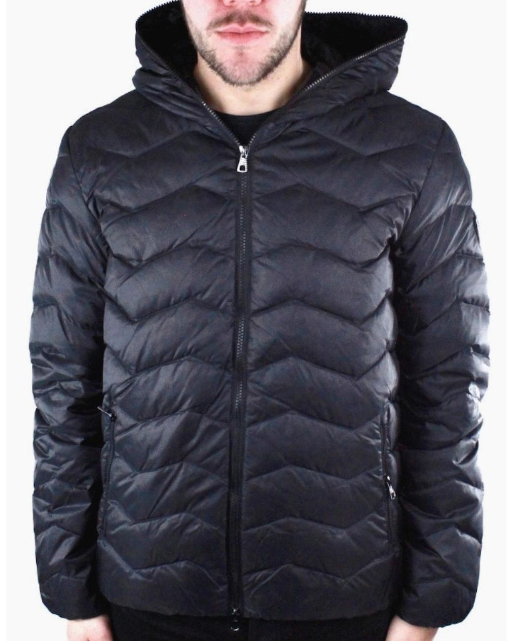 EA7 Blue Full Zip Closure Jacket for men