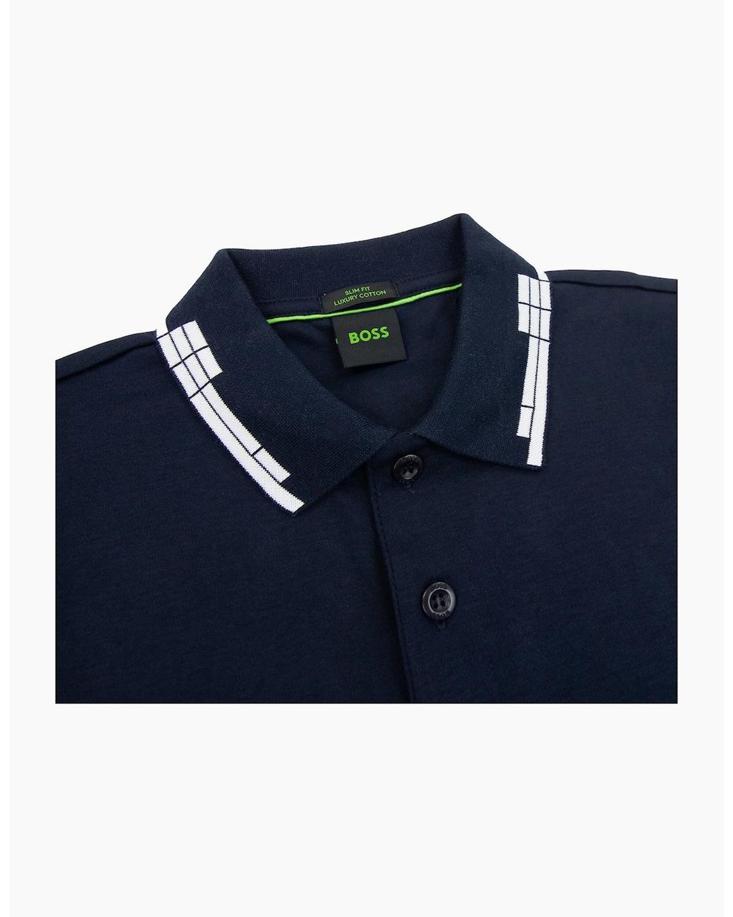 Boss Blue Paule Slim Fit Laxury Cotton Polo 402 for men