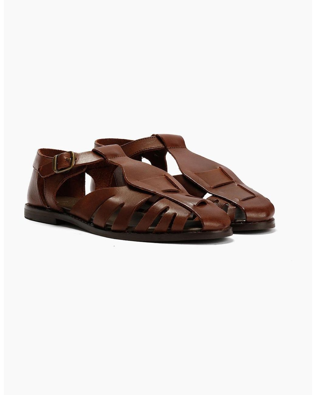 Hudson Brown Nova Veg Tanned Leather Sandal
