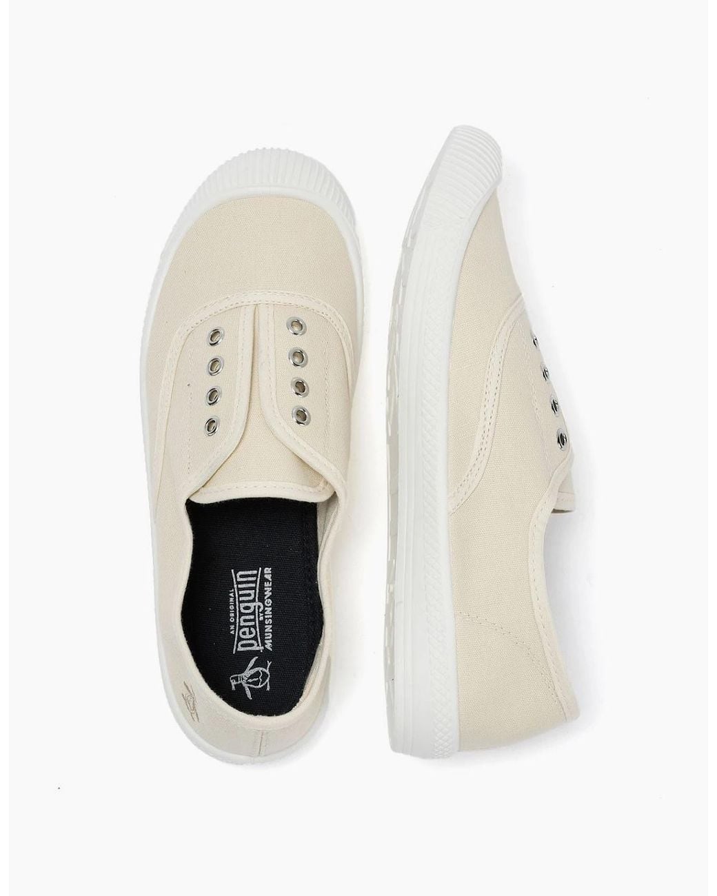 Original Penguin White Penguin Anita Canvas Off Pumps