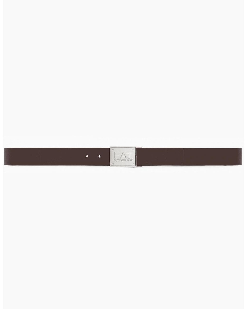 EA7 Gray Tan Reversible Belt for men