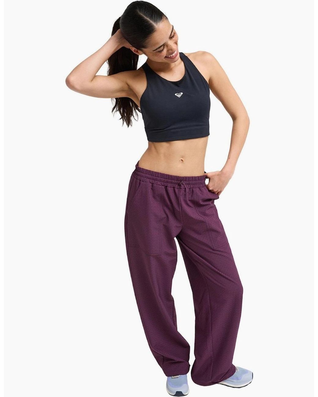 Roxy Purple Oversized Joggers