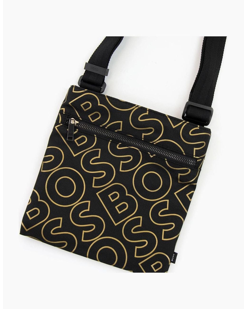 Boss White Catch Ln Outline Logo Envelope Bag 001 for men