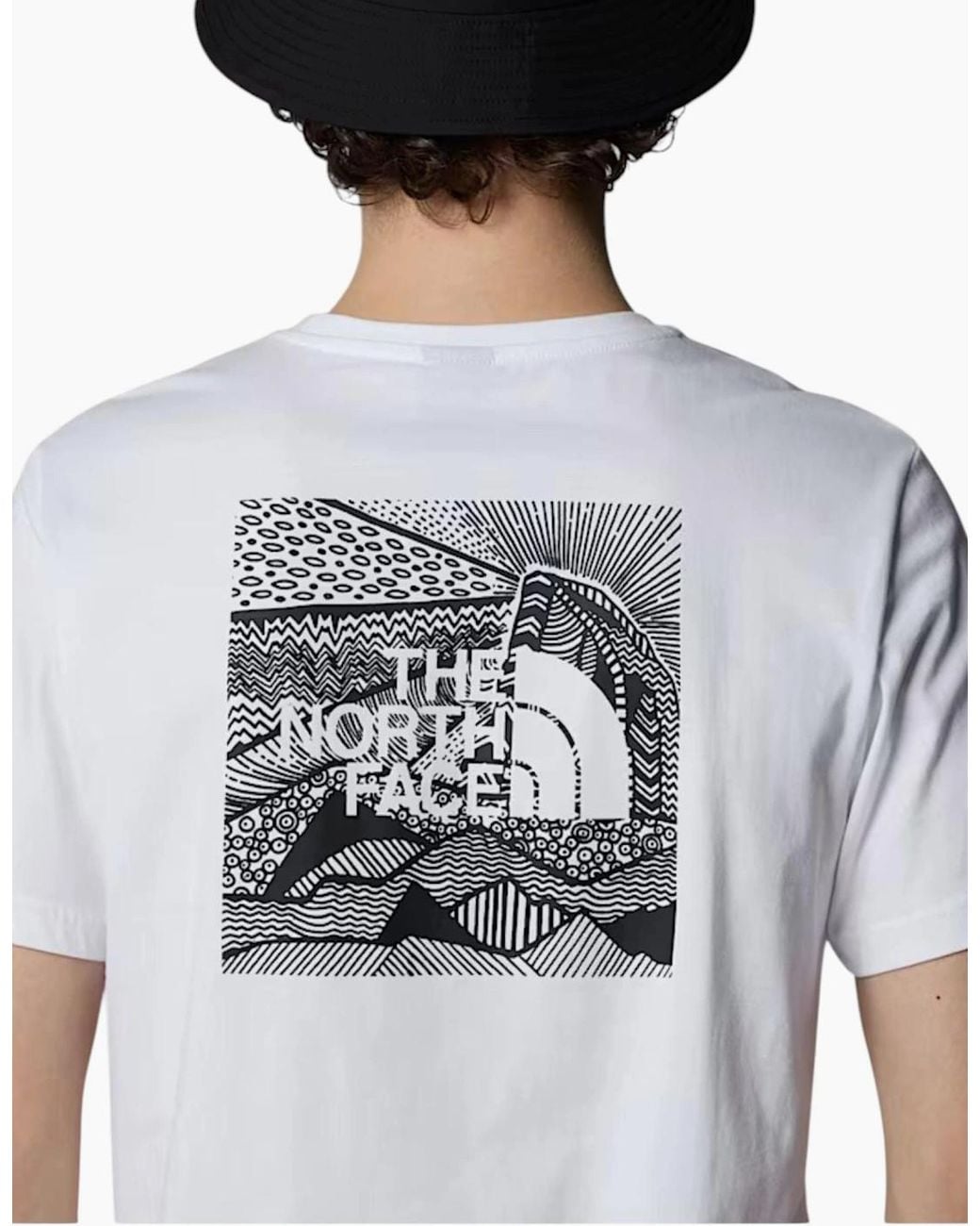 The North Face Gray T Shirts Box Nse Celebration Crew Neck Graphic Print Summer Tee for men