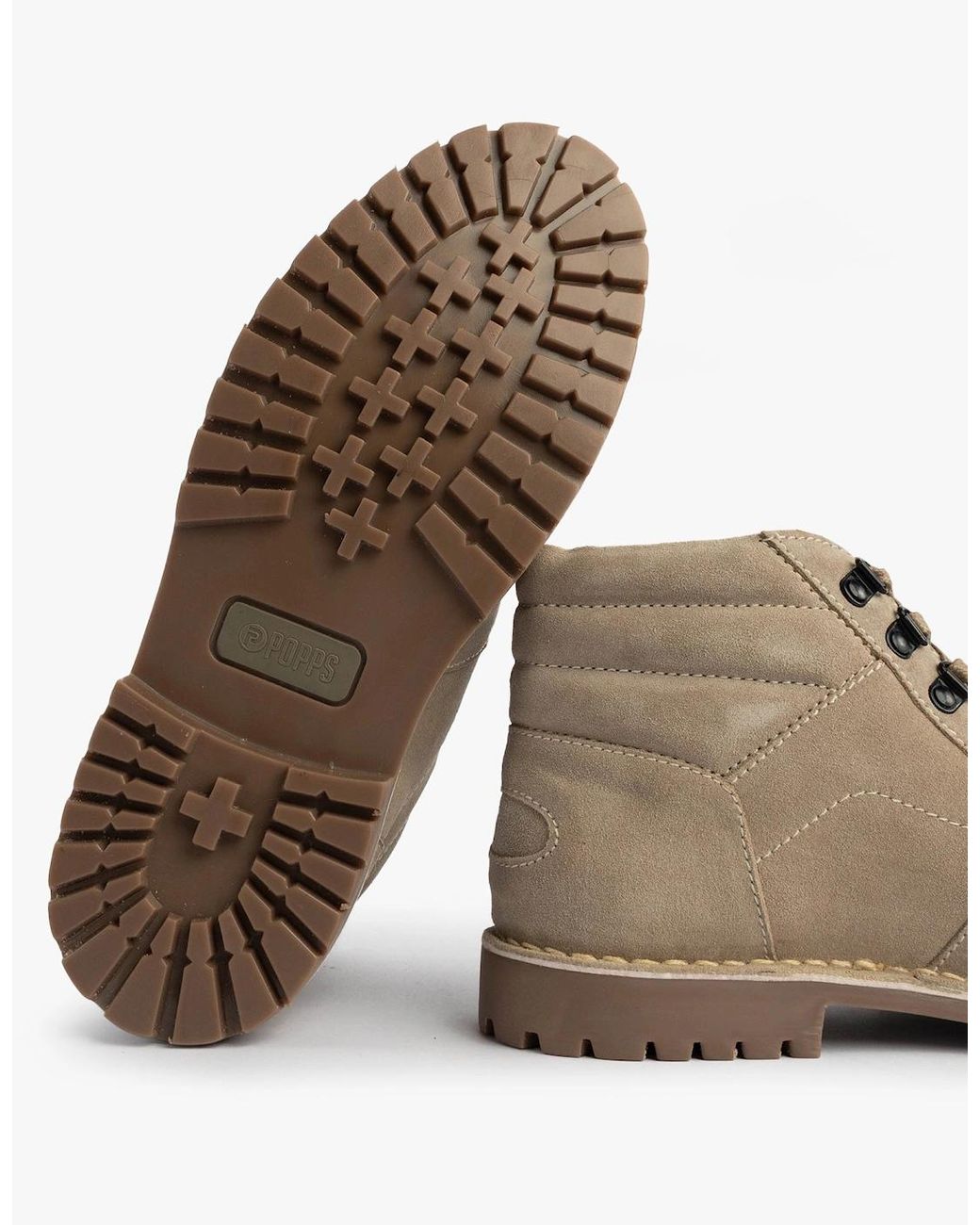 Popps Natural Trooper Desert Boots Taupe for men