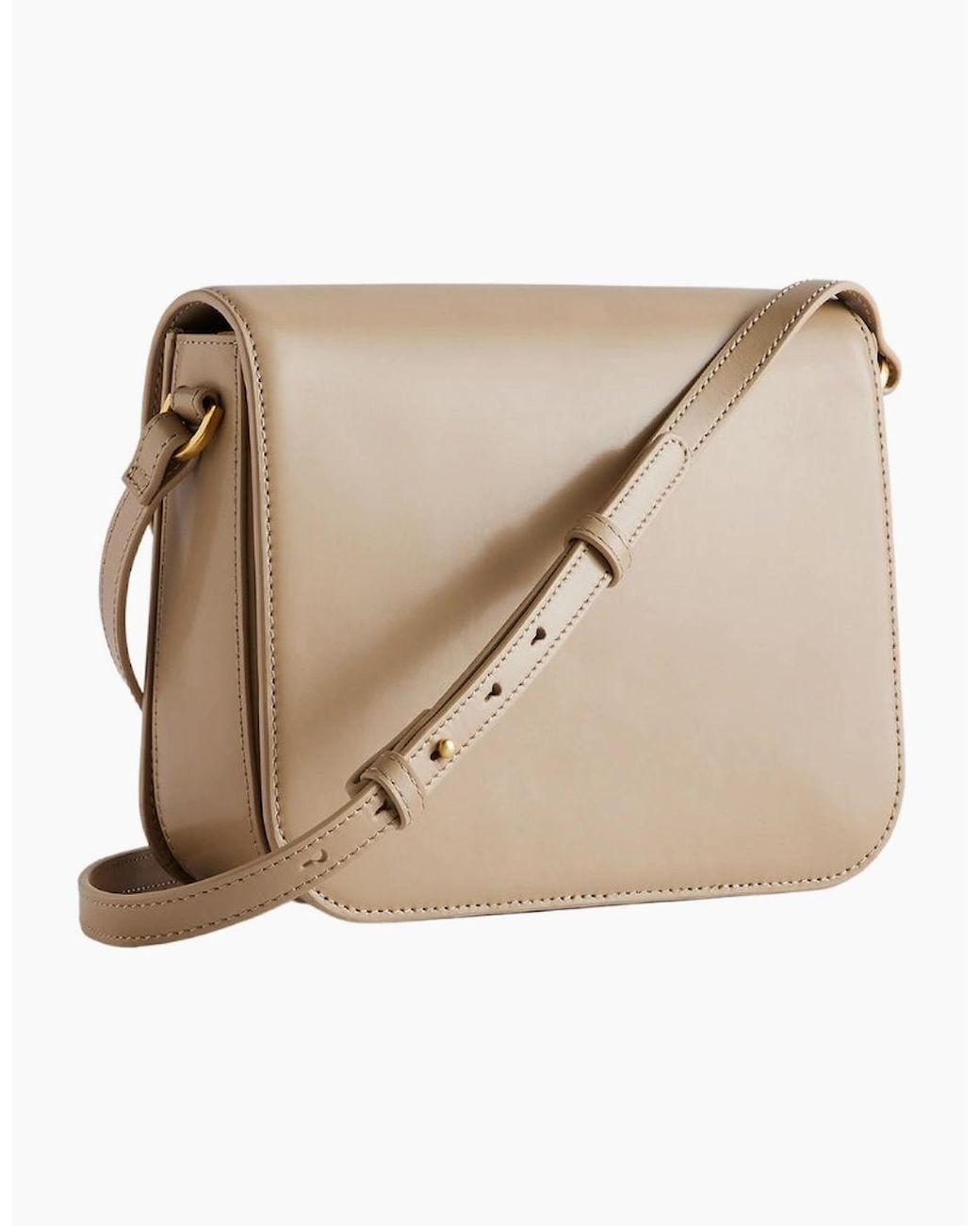 Ted Baker Natural Kkayli Polished Leather Taupe Satchel Bag