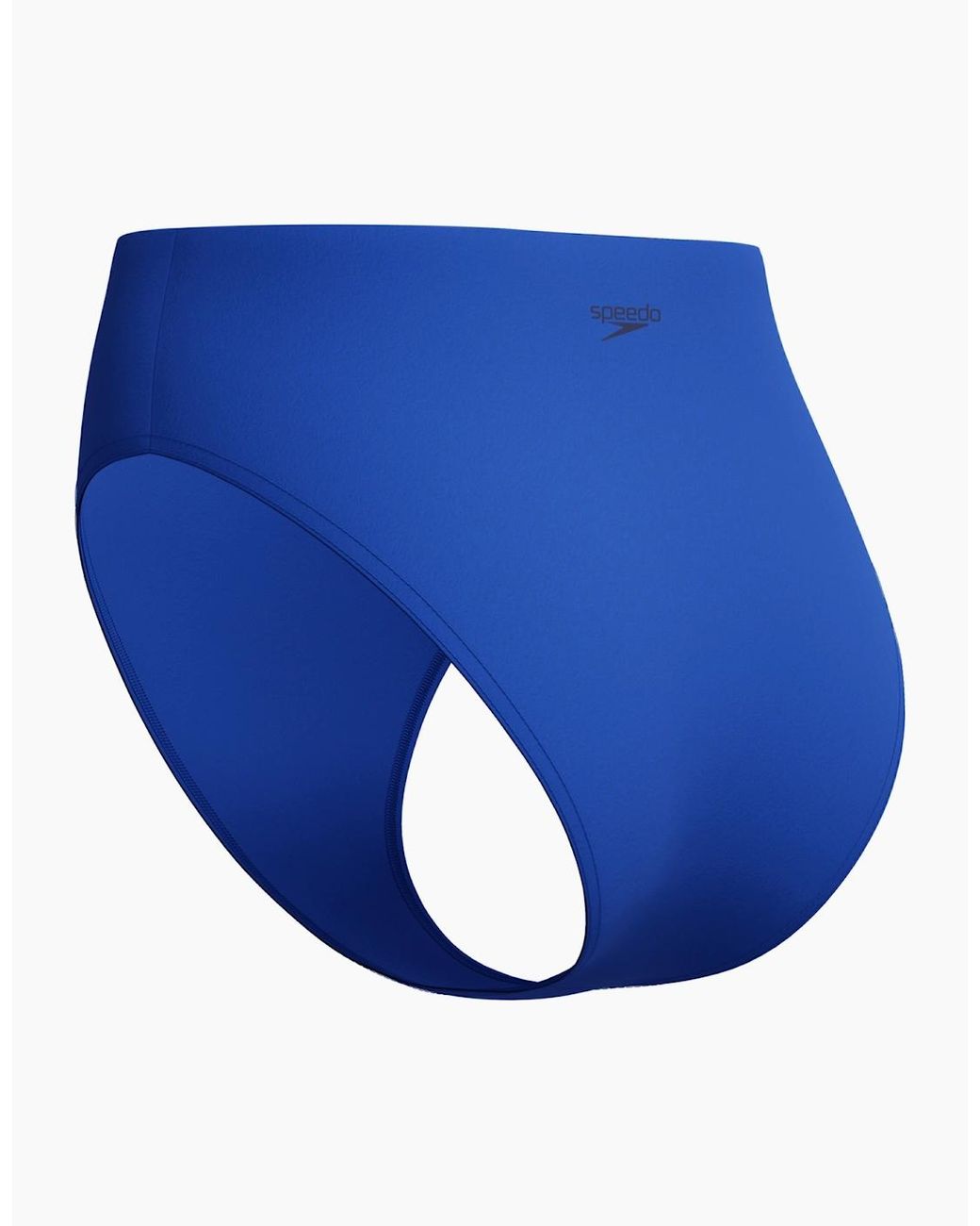 Speedo Blue Ladies Cheeky Solid High Waist Bikini Bottoms