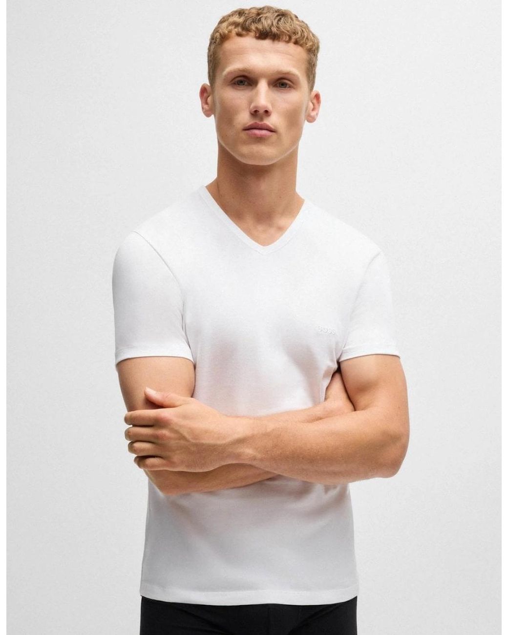 Boss Black Boss 3-Pack V-Neck Underwear T-Shirts for men