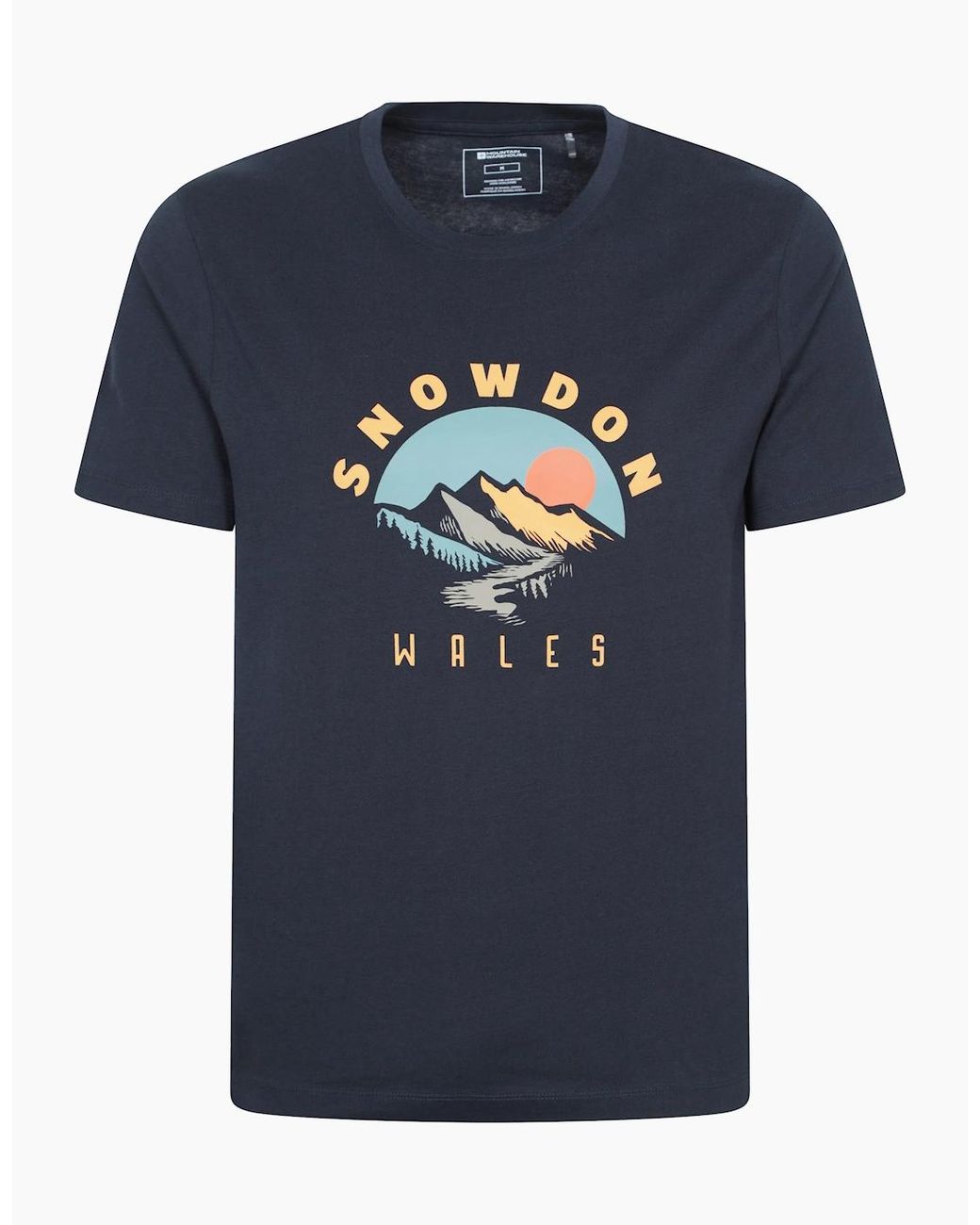 Mountain Warehouse Blue Snowdon Short-Sleeved T-Shirt for men