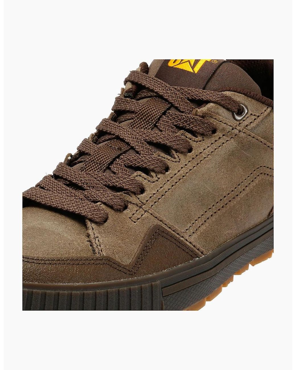 Caterpillar Brown Axiom Waxy Leather Cub Lace-Up Shoes for men