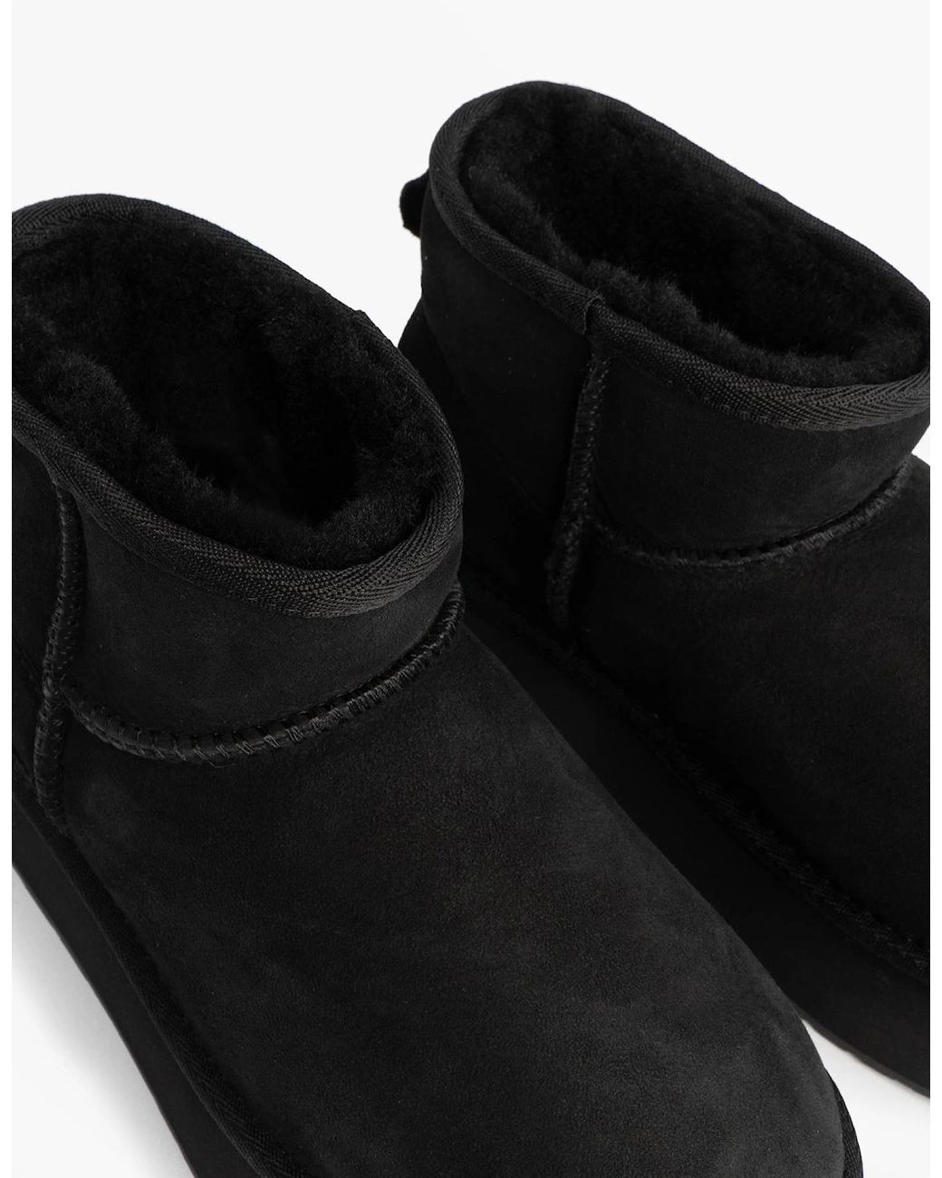 EMU Black Australia Stinger Micro Flatform Sheepskin Boot