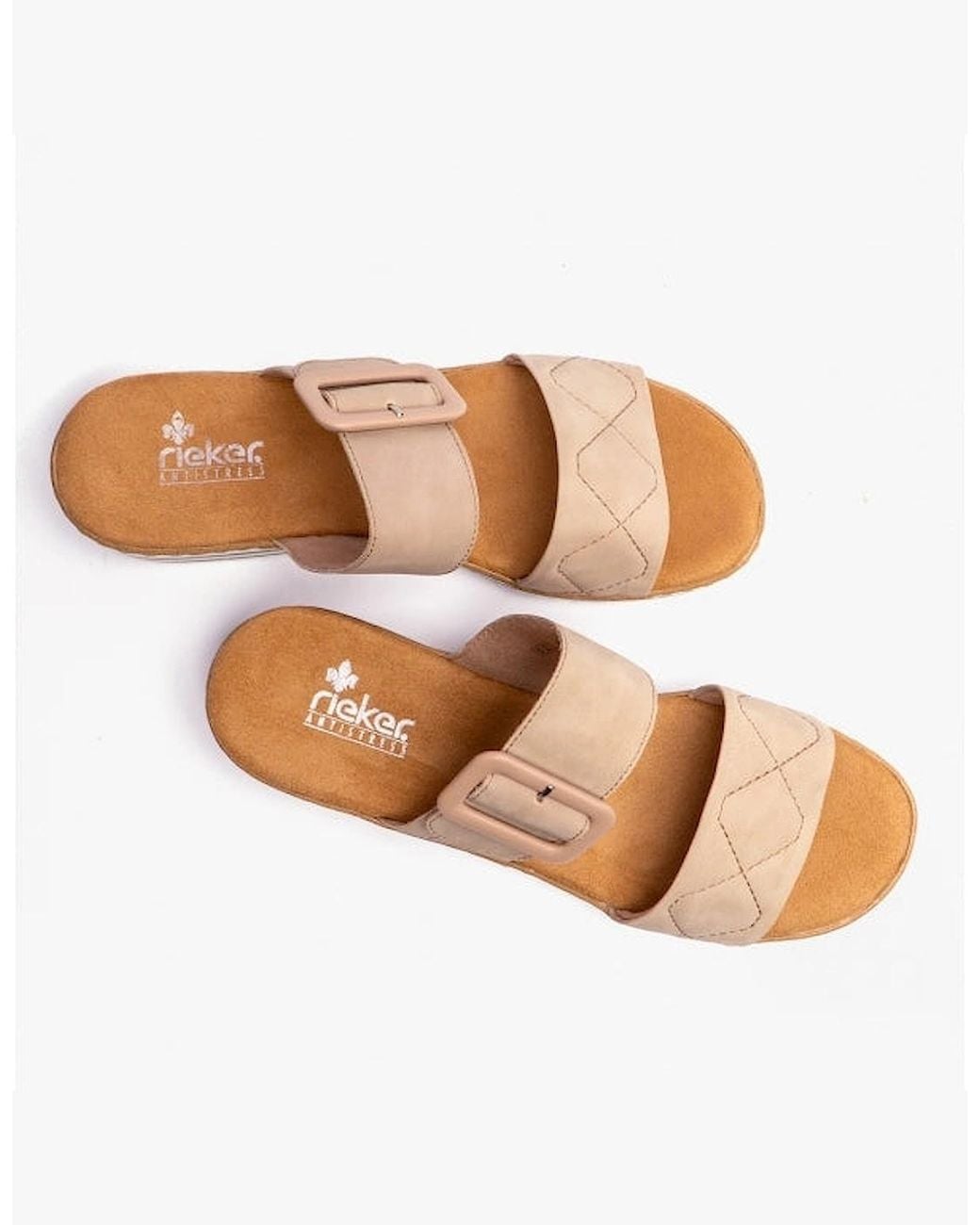 Rieker Pink V0694 Mule Sandals