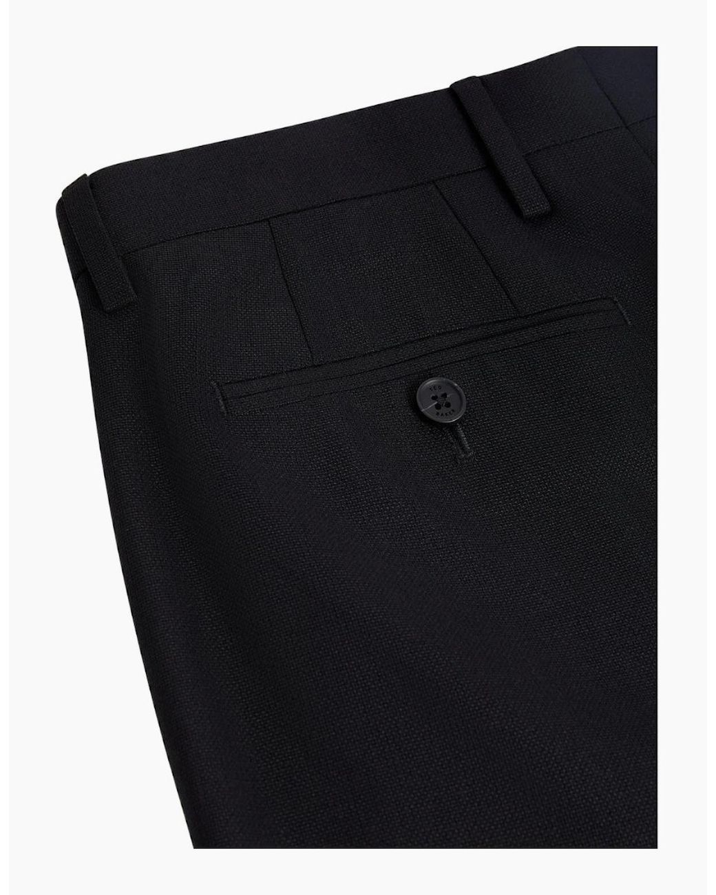 Ted Baker Black Selwynt Lightweight Wool Blend Trousers for men