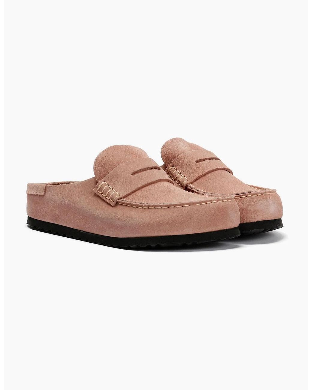 Birkenstock Clogs Pink Birkenstock Naples Suede Clay Regular Clogs